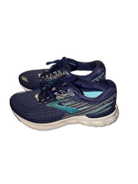 Brooks 1202841B450 Adrenaline GTS 19 Running Shoes Sz 8.5 Womens Blue & Grey